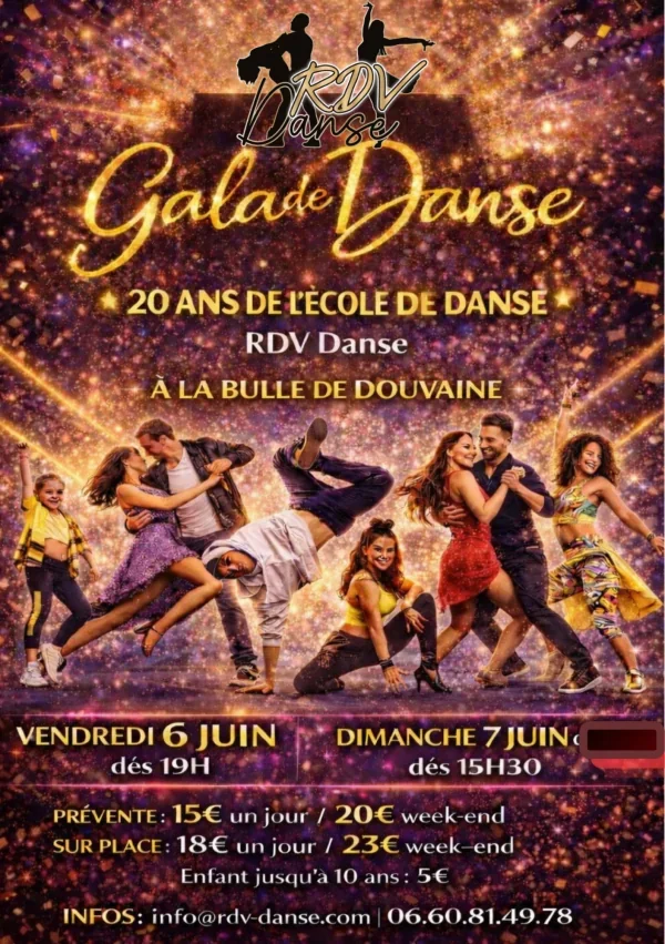 Gala de Danse RDV Danse — 20 ans de l'école — 6 &amp; 7 juin à la Bulle de Douvaine