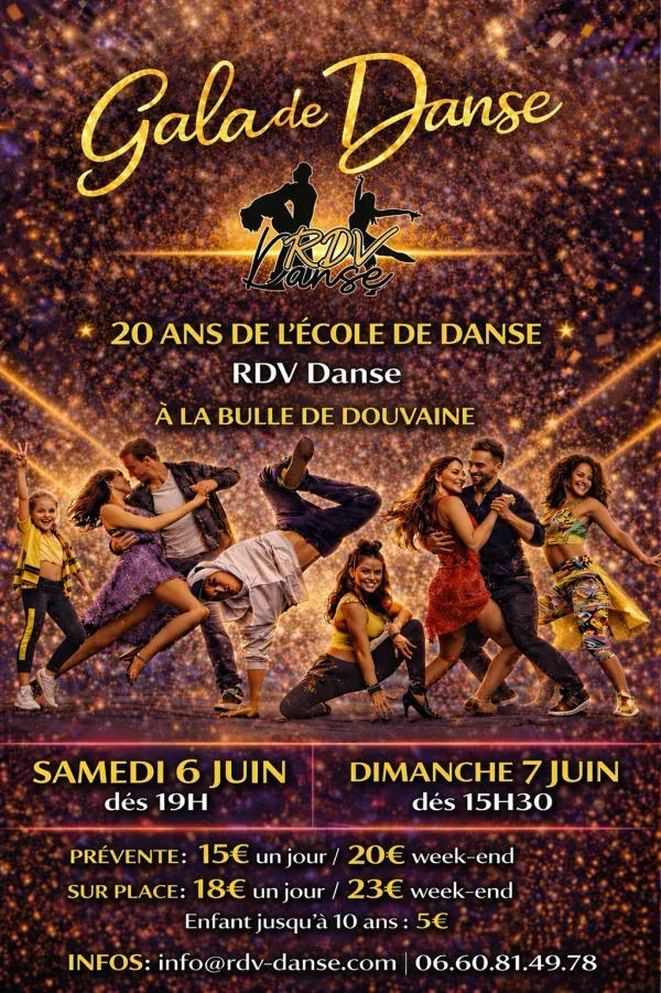 Gala de Danse RDV Danse — 20 ans de l'école — 6 &amp; 7 juin à la Bulle de Douvaine