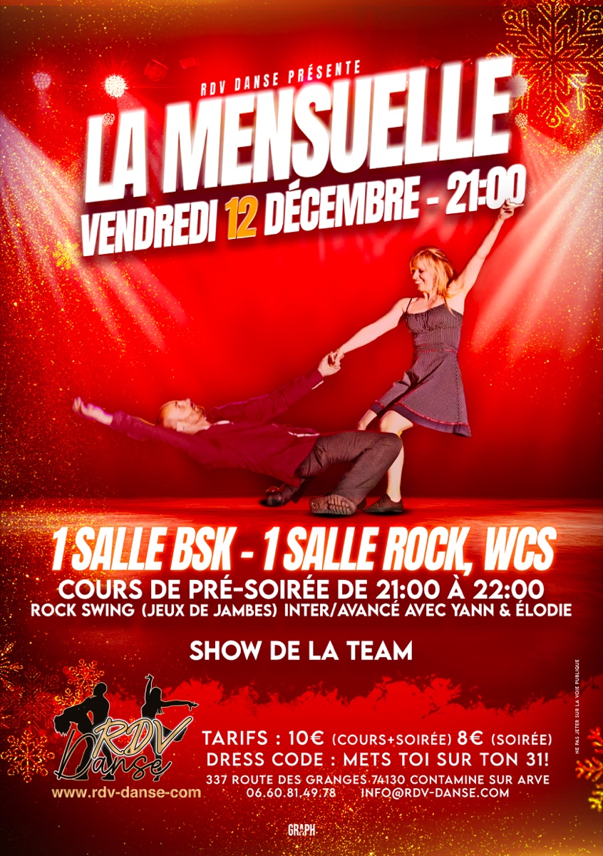 La Mensuelle - Soirée dansante - 12 décembre 2025